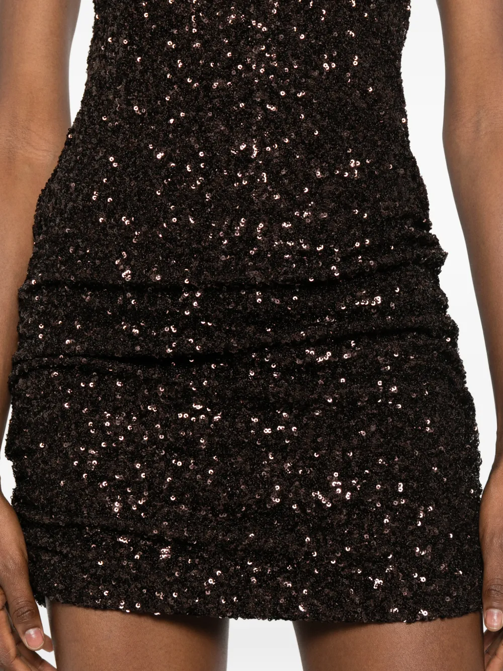 Aniye By Sequinned Cut-out Mini Dress In Brown