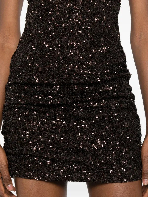 Aniye By Sequinned cut-out Mini Dress | Brown | FARFETCH