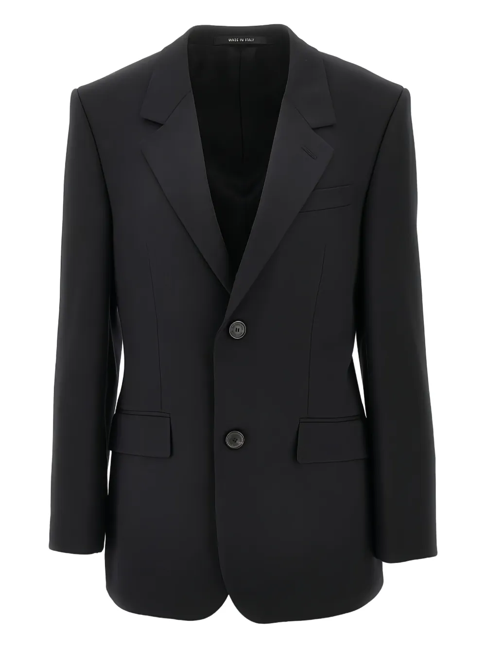 Balenciaga Single-breasted Wool Blazer In Black
