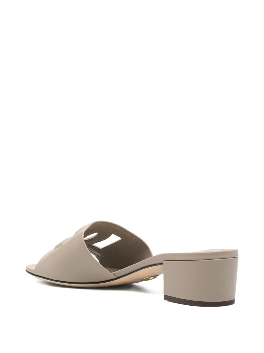 Dolce & Gabbana 45mm Initial Cutout Heel Sandals In Multi