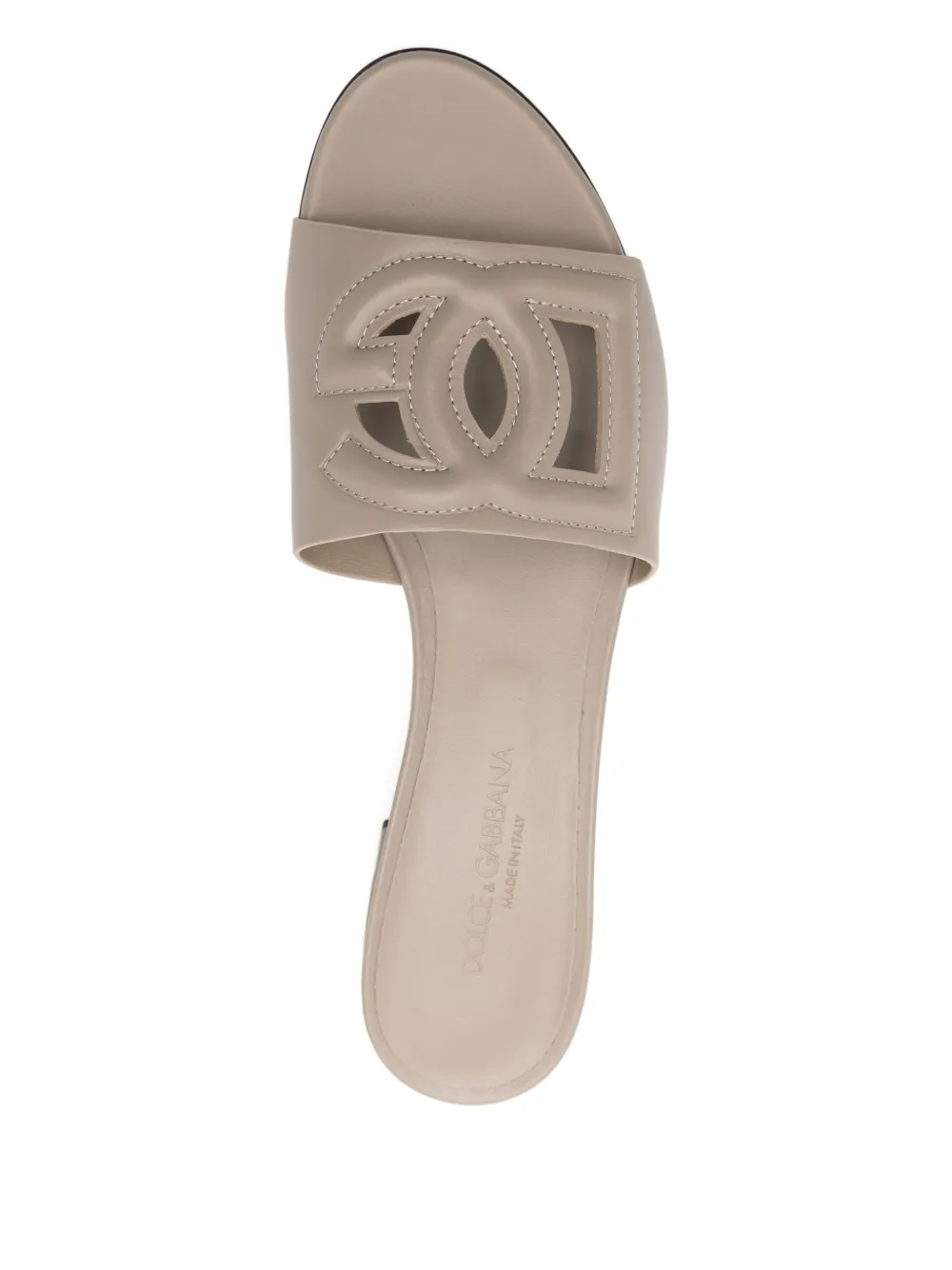 Dolce & Gabbana 45mm Initial Cutout Heel Sandals In Multi