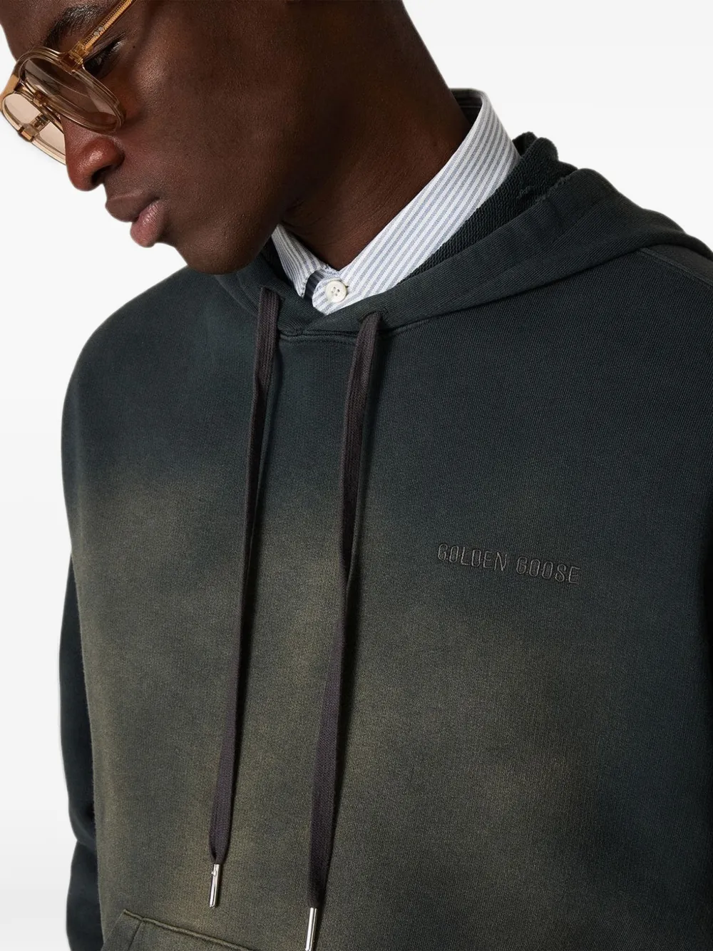 Golden Goose Hoodie met logodetail Zwart
