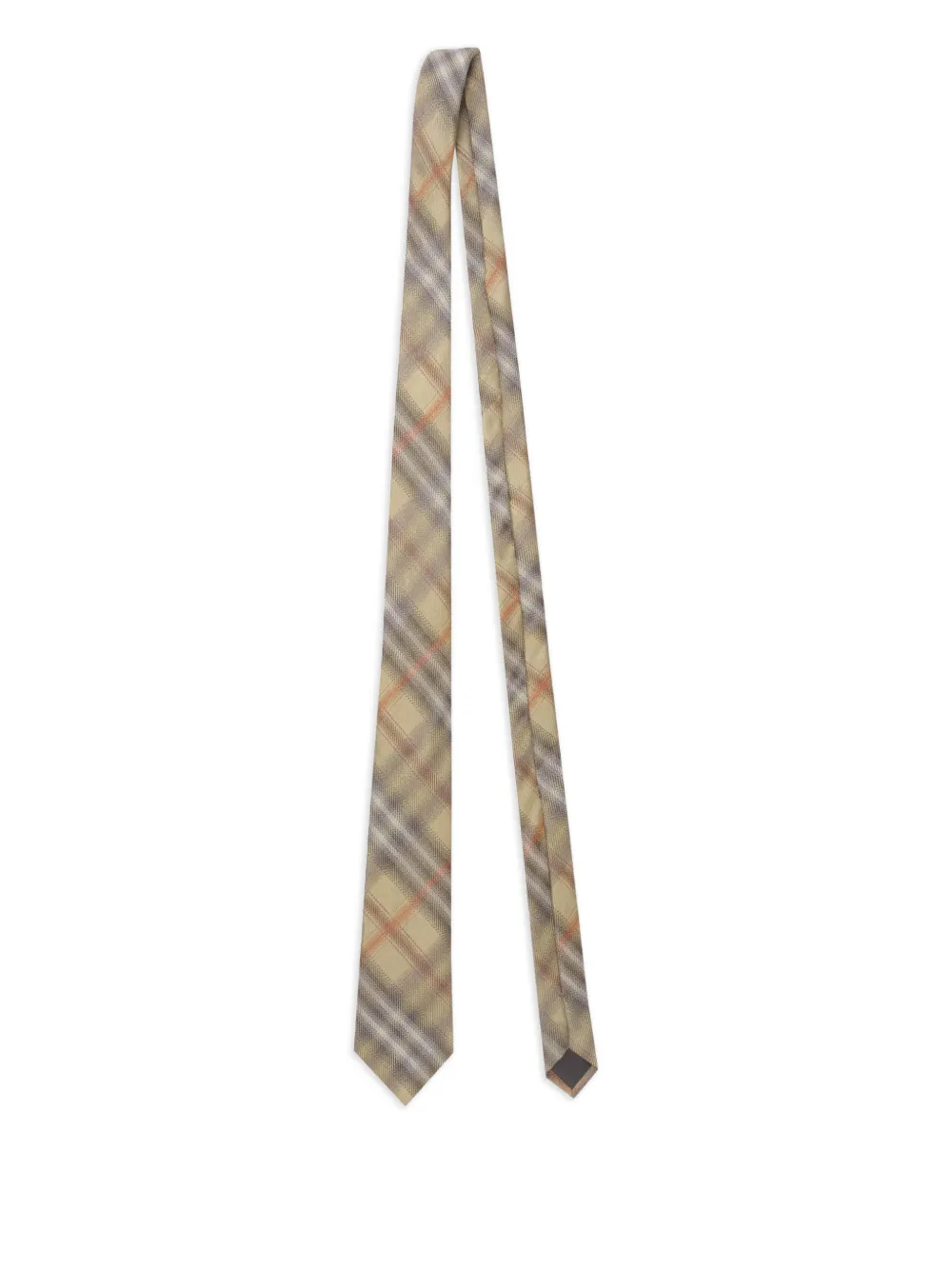Burberry checked silk tie | Neutrals | Image 1