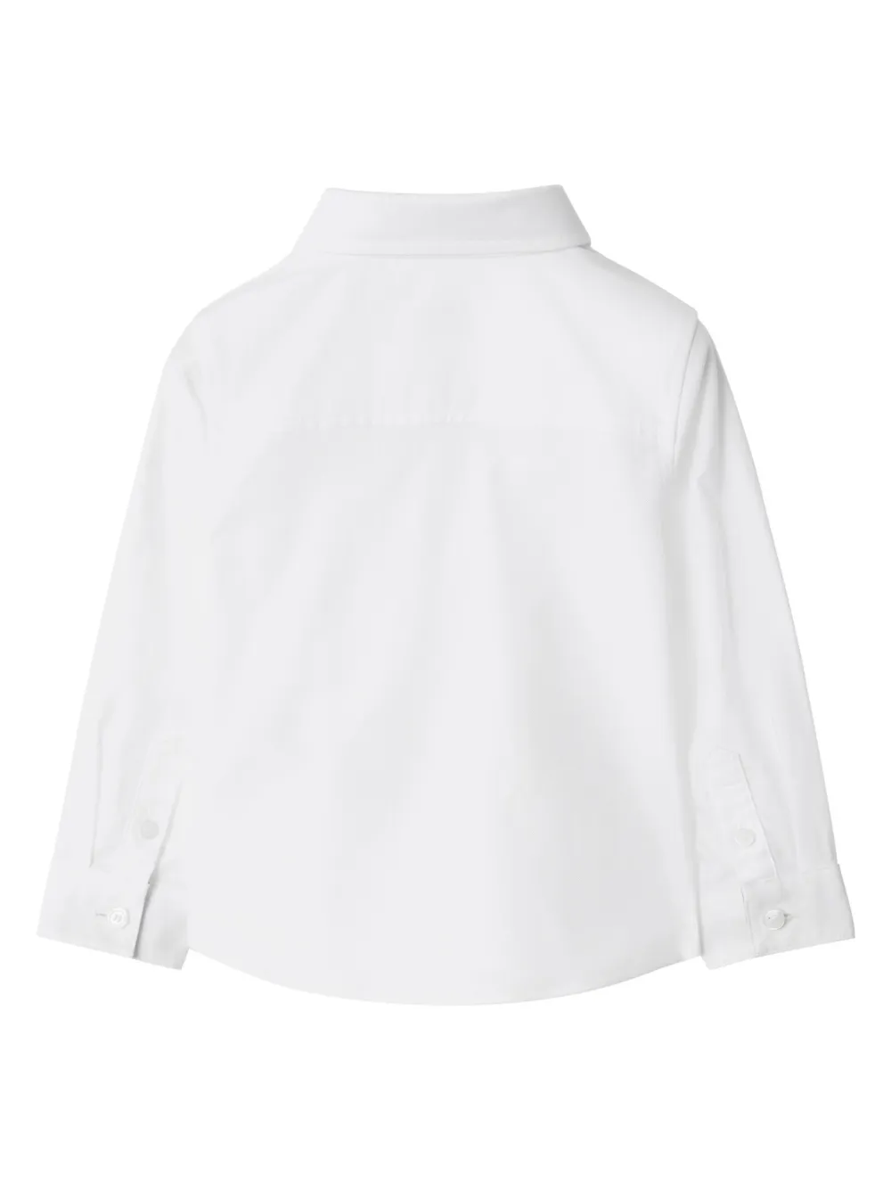 Burberry Kids check-trim Oxford shirt Wit