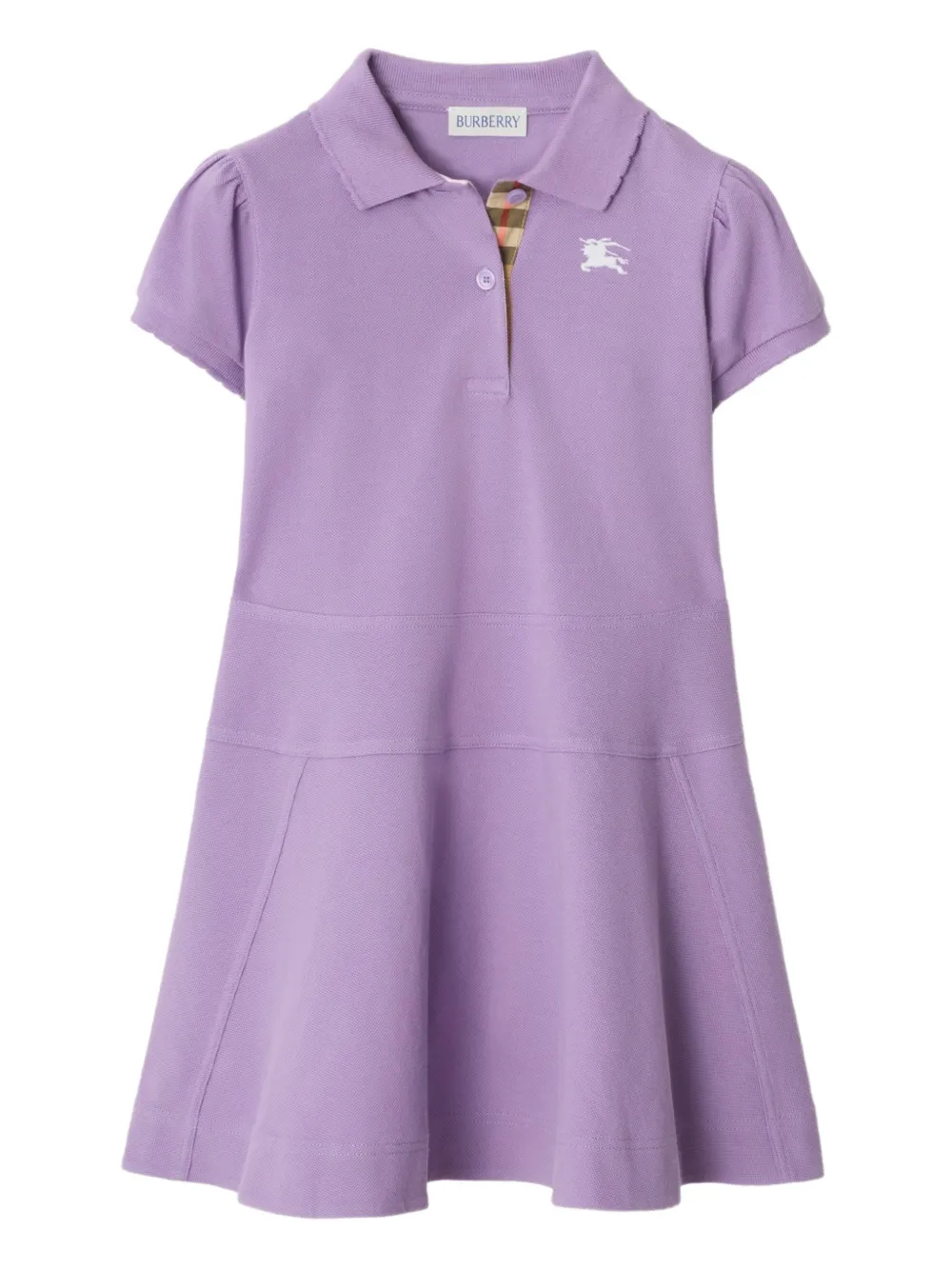 Burberry Kids Abito modello polo Equestrian Knight Design - Viola