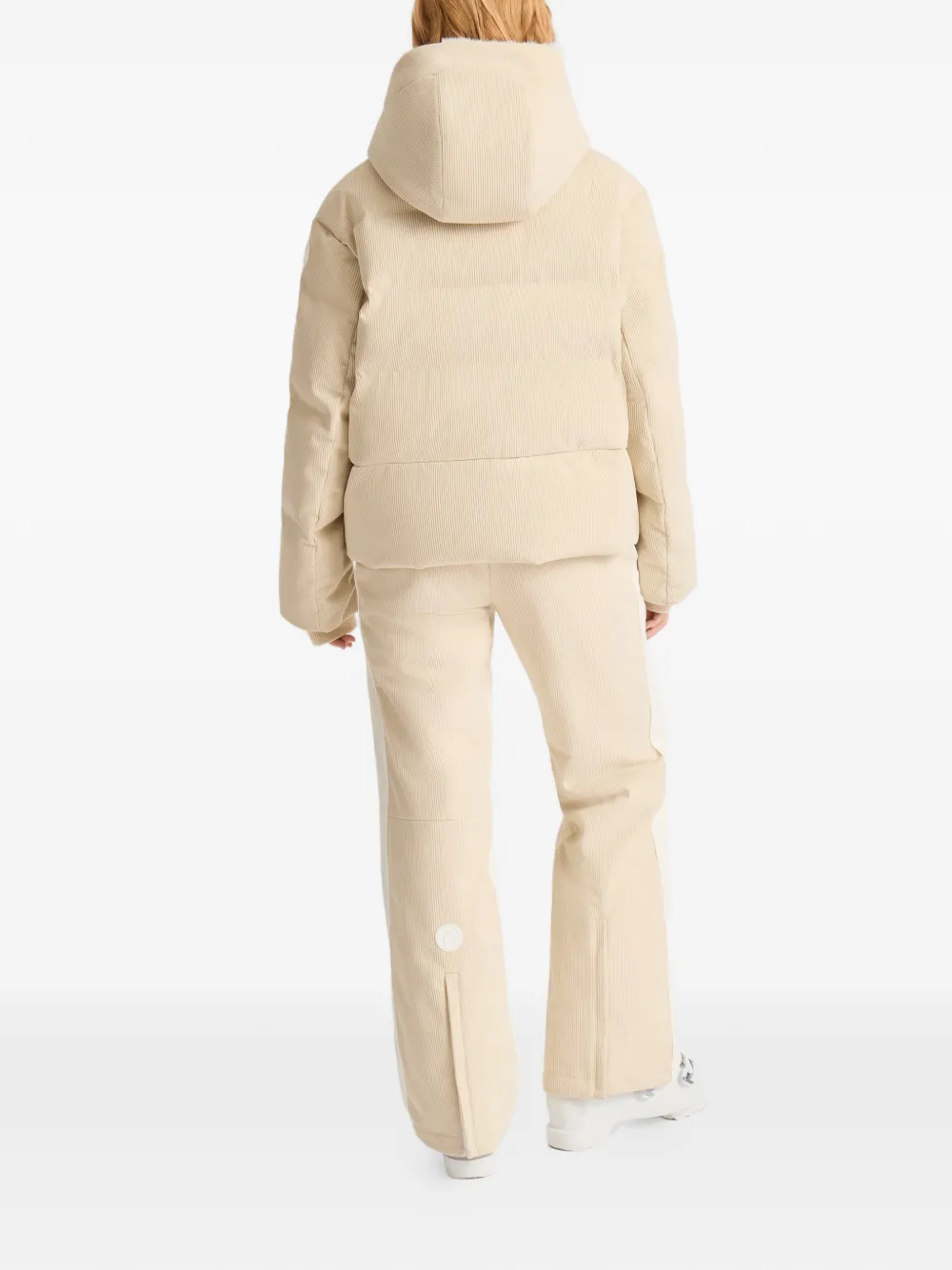 Fusalp Barsy Hooded Corduroy Ski Jacket In Neutral