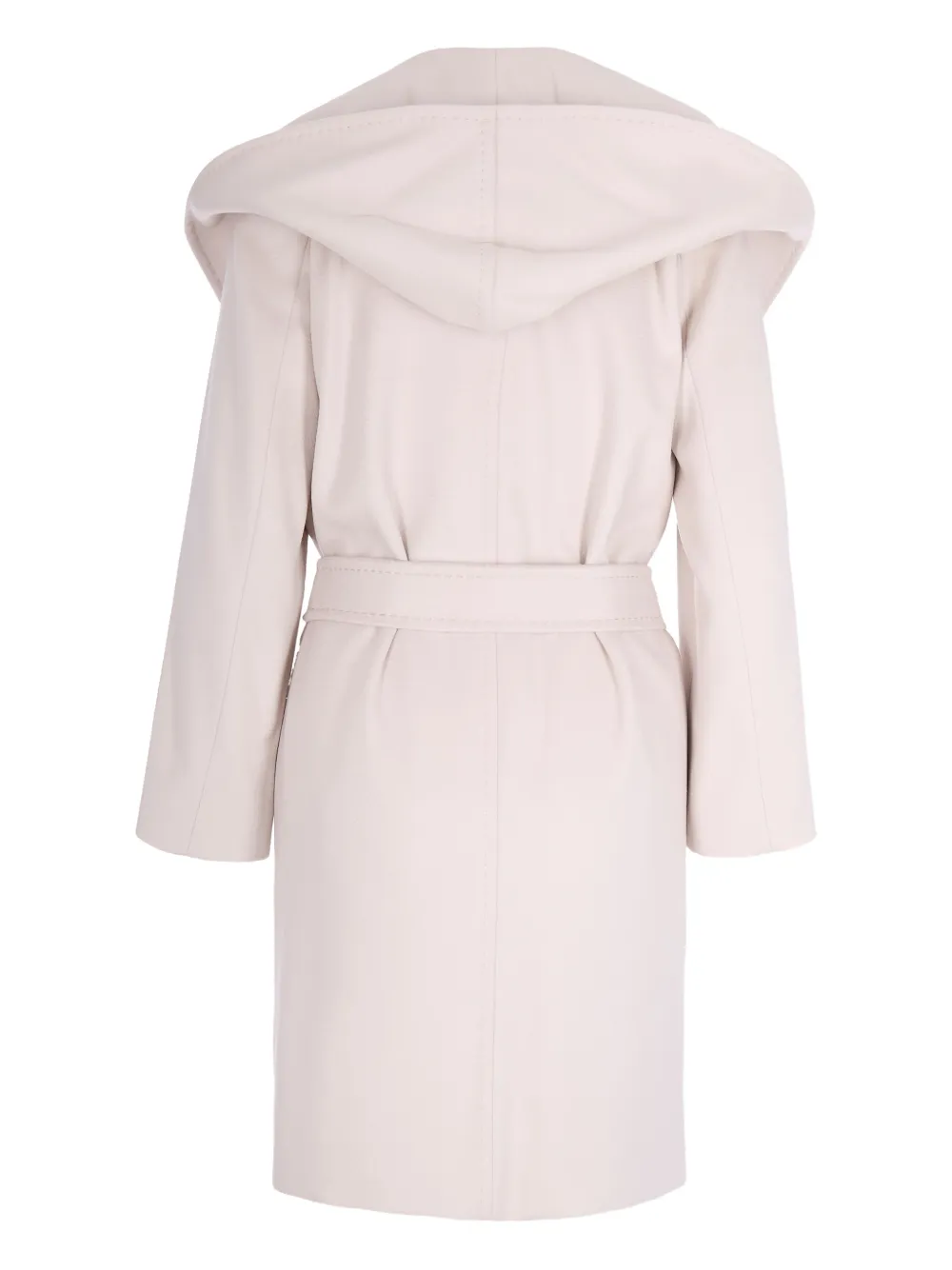 Max Mara Belted Oversized Coat In Neutral