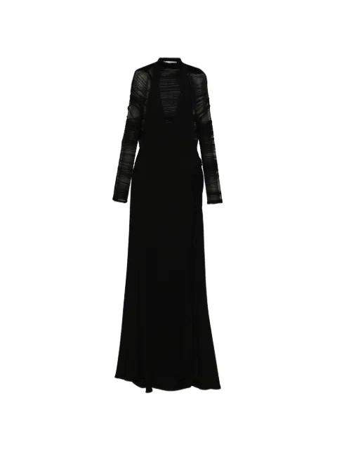 Christopher Esber ruched long-sleeve midi dress