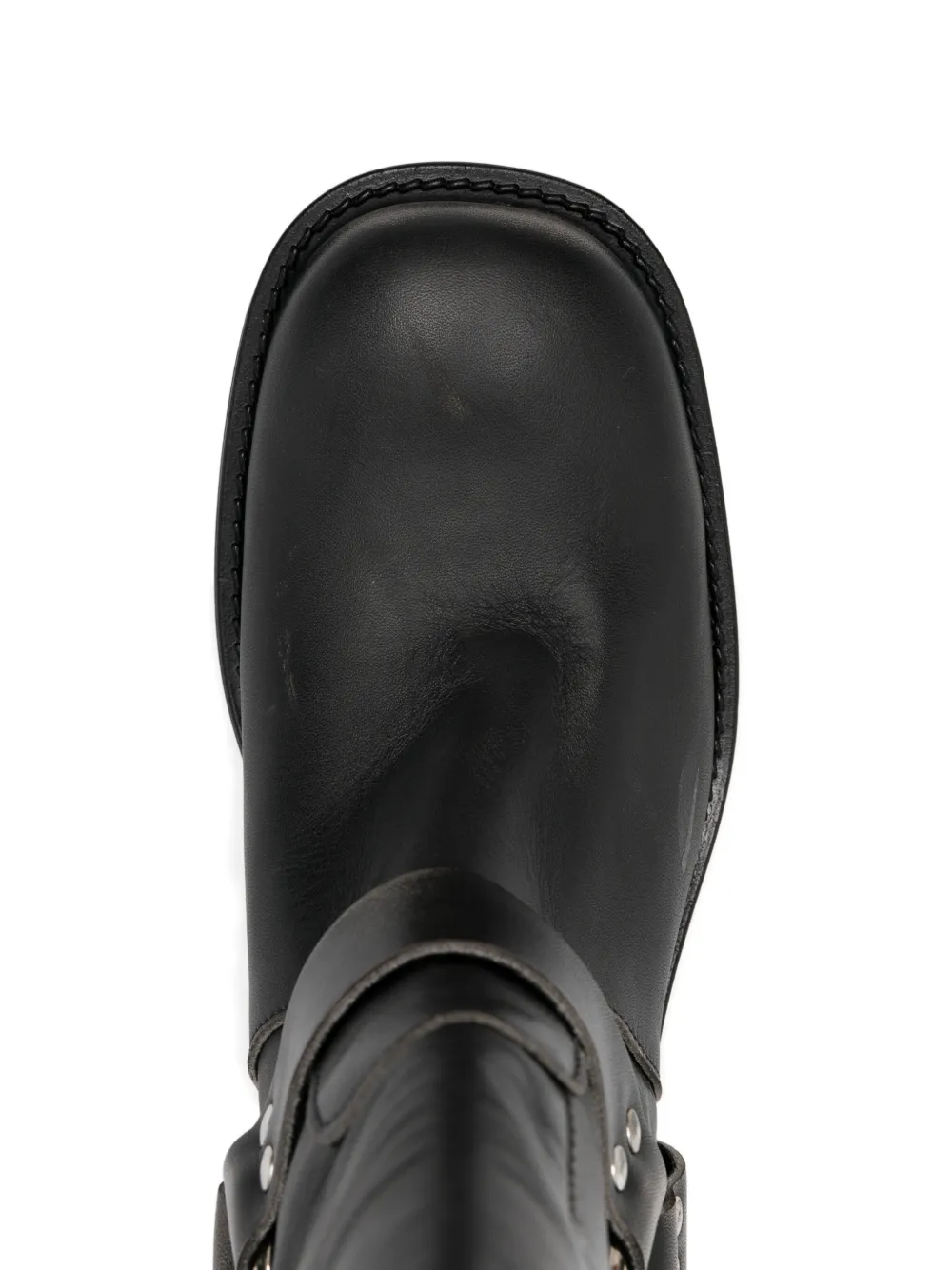 Gisel Moire 50mm bikerlaarzen met gesp Zwart