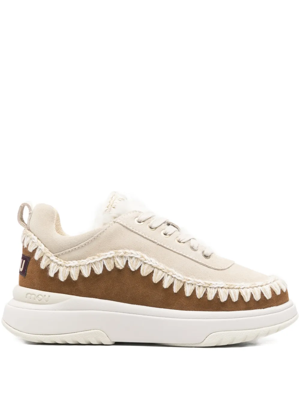 Mou stitch shearling sneakers | Neutrals | Image 1