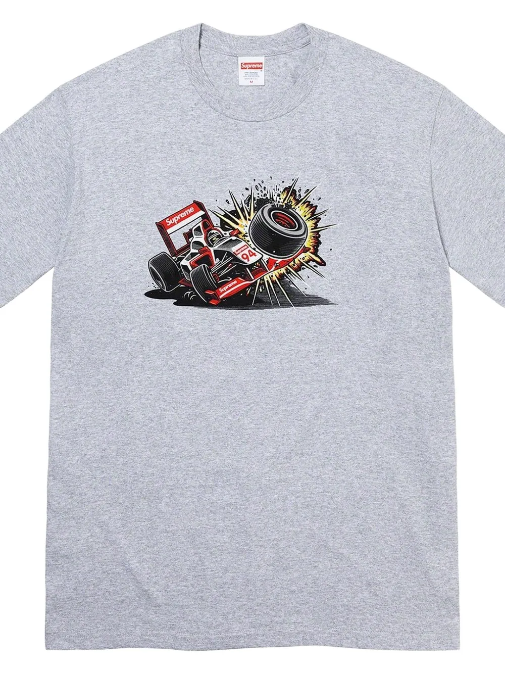 Supreme crash-graphic T-shirt - Grijs