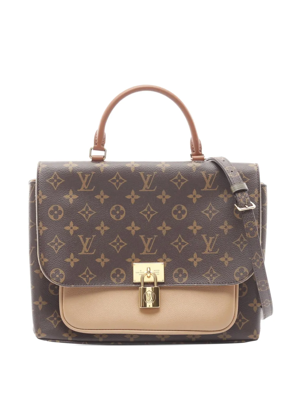 Click to view more detailed imagery on our partner's website Pre-owned Louis Vuitton 2017 Monogram Marignan Satchel In Brown