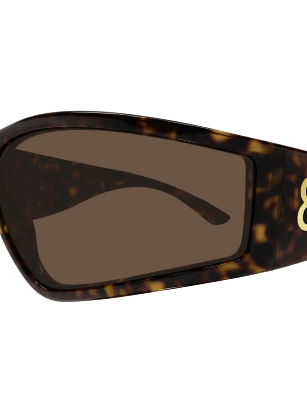 Balenciaga Eyewear Zonnebril met rechthoekig montuur en logodetail Bruin
