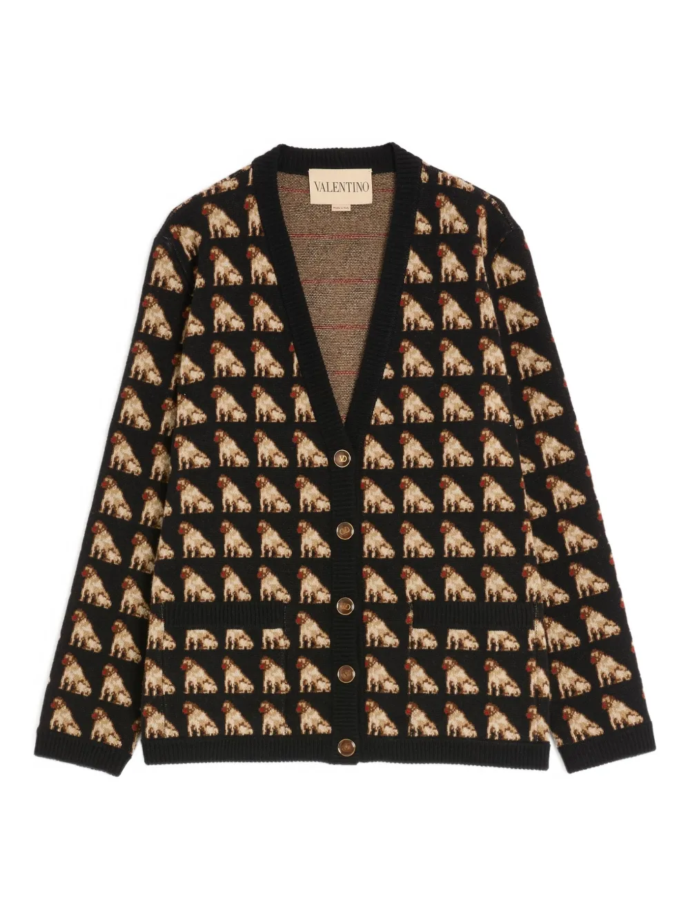 Valentino Wool Cardigan In Multi