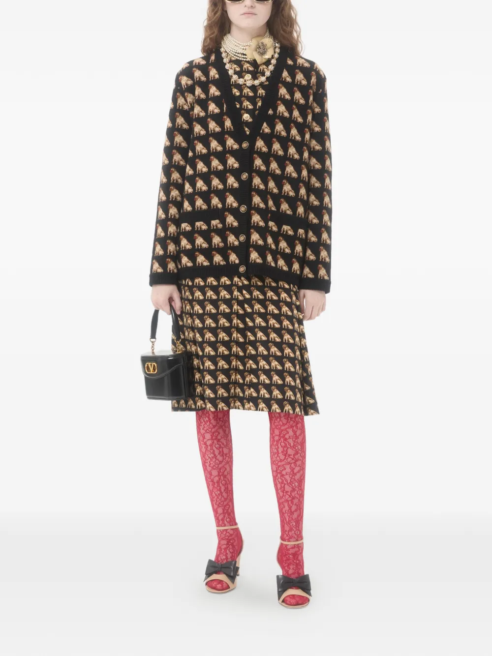 Valentino Wool Cardigan In Multi