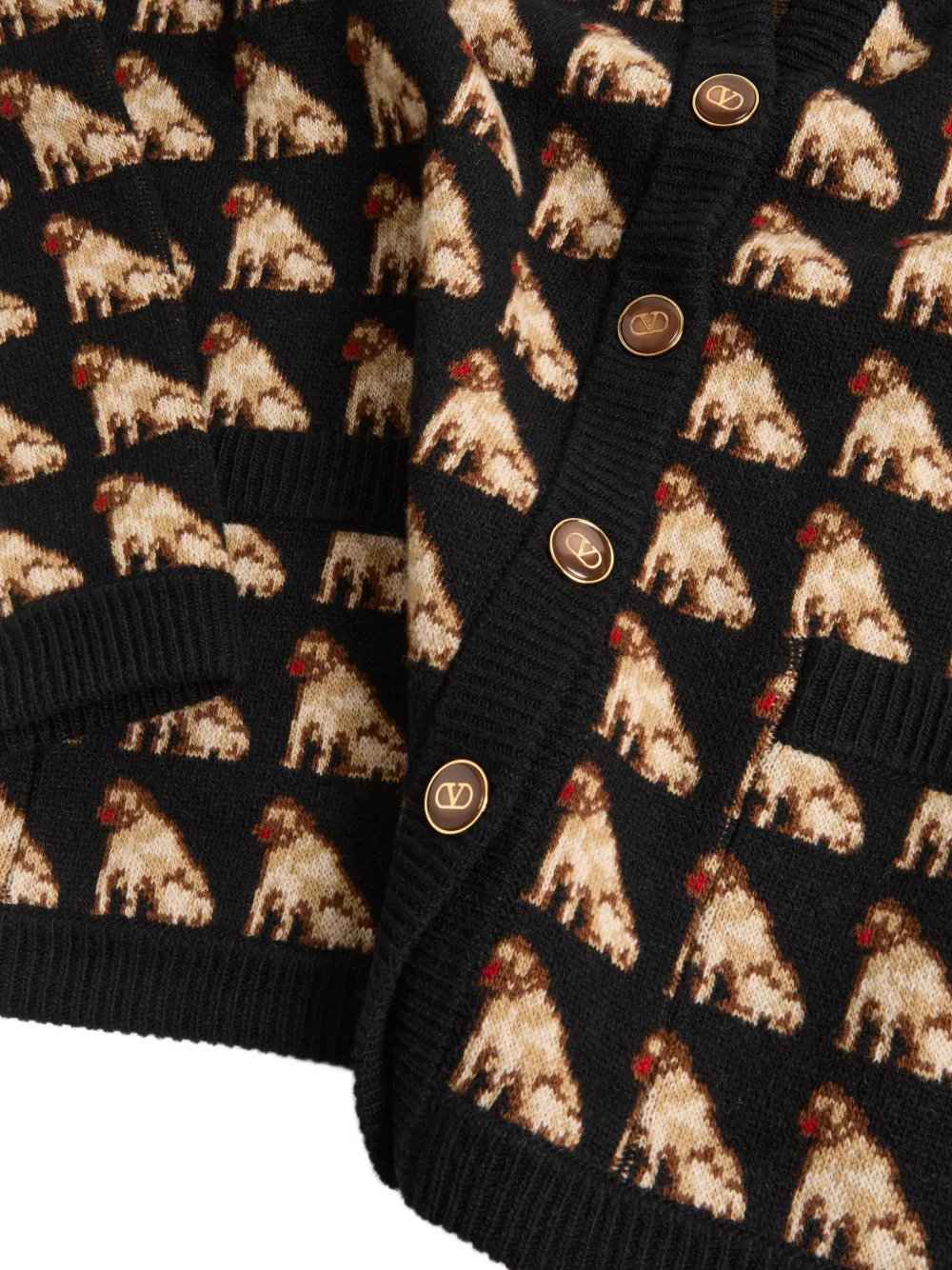 Valentino Wool Cardigan In Multi