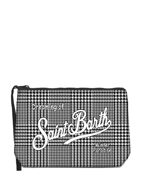 MC2 Saint Barth Aline houndstooth clutch bag