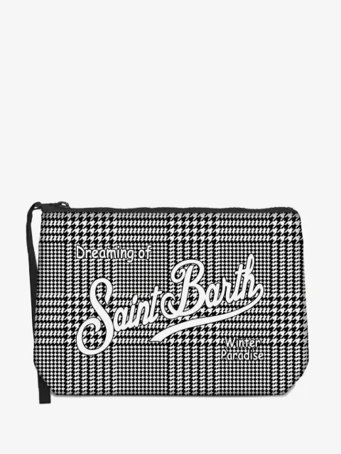 MC2 Saint Barth Aline houndstooth clutch bag