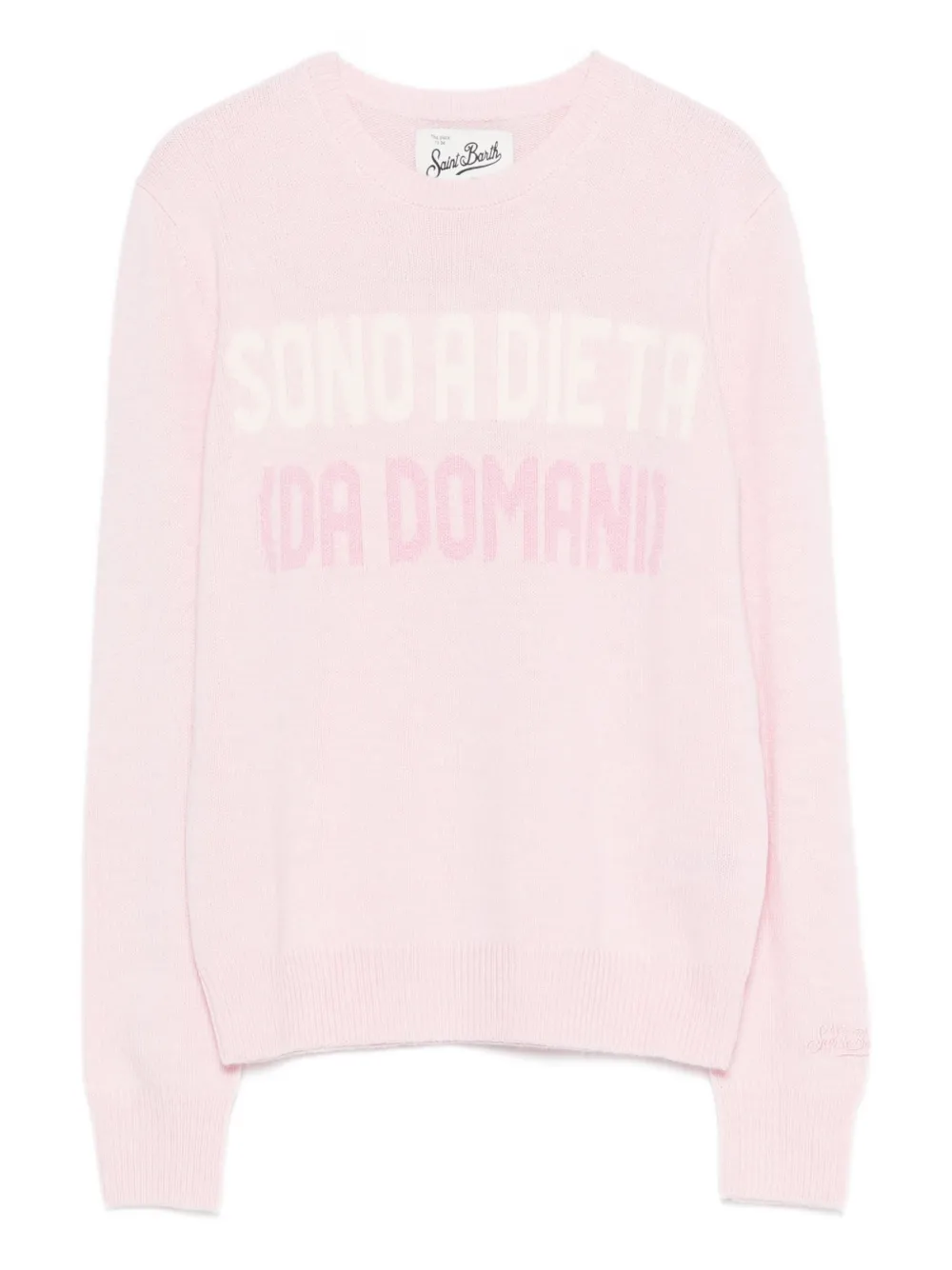 MC2 Saint Barth ribbed knit lettering jumper - Rosa