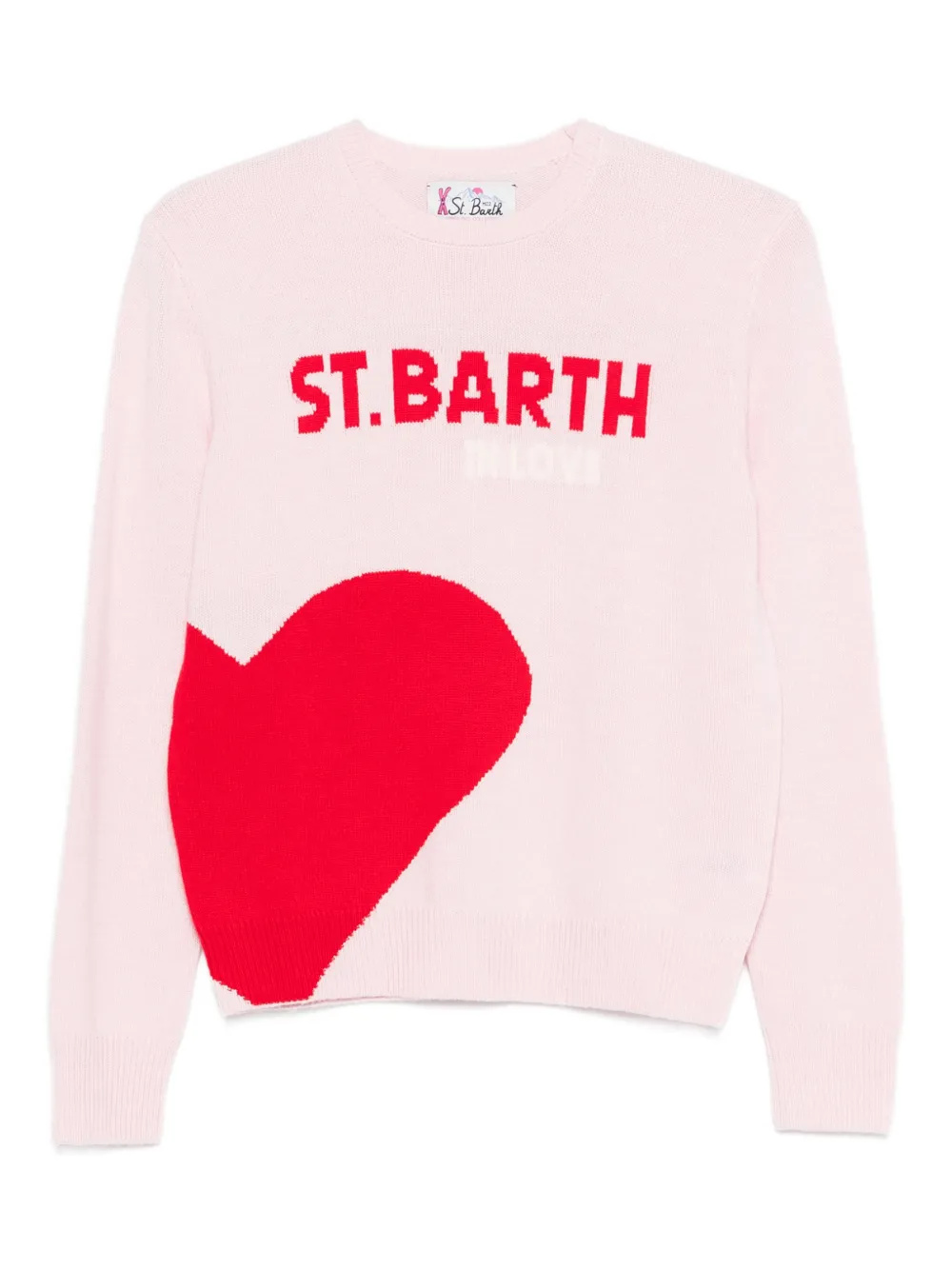 MC2 Saint Barth heart graphic jumper | Pink | Image 1