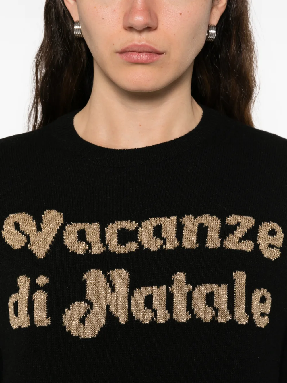 MC2 Saint Barth Vacanzel trui met logo Zwart