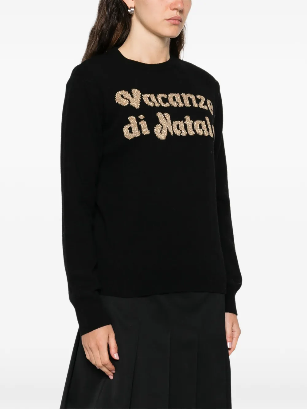 Mc2 Saint Barth Vacanzel Logo Jumper - Black 