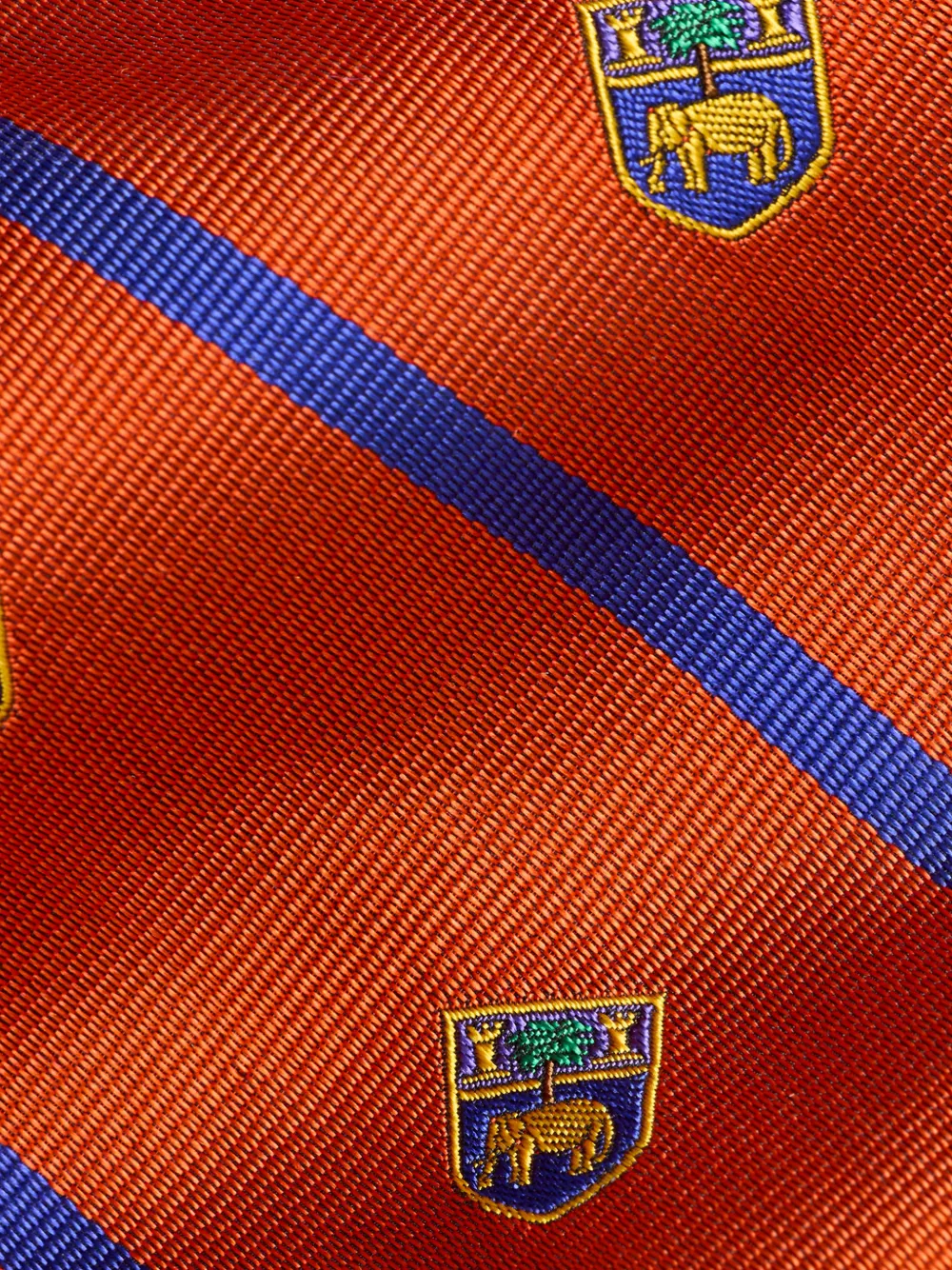 Polo Ralph Lauren Gestreepte zijden stropdas Oranje
