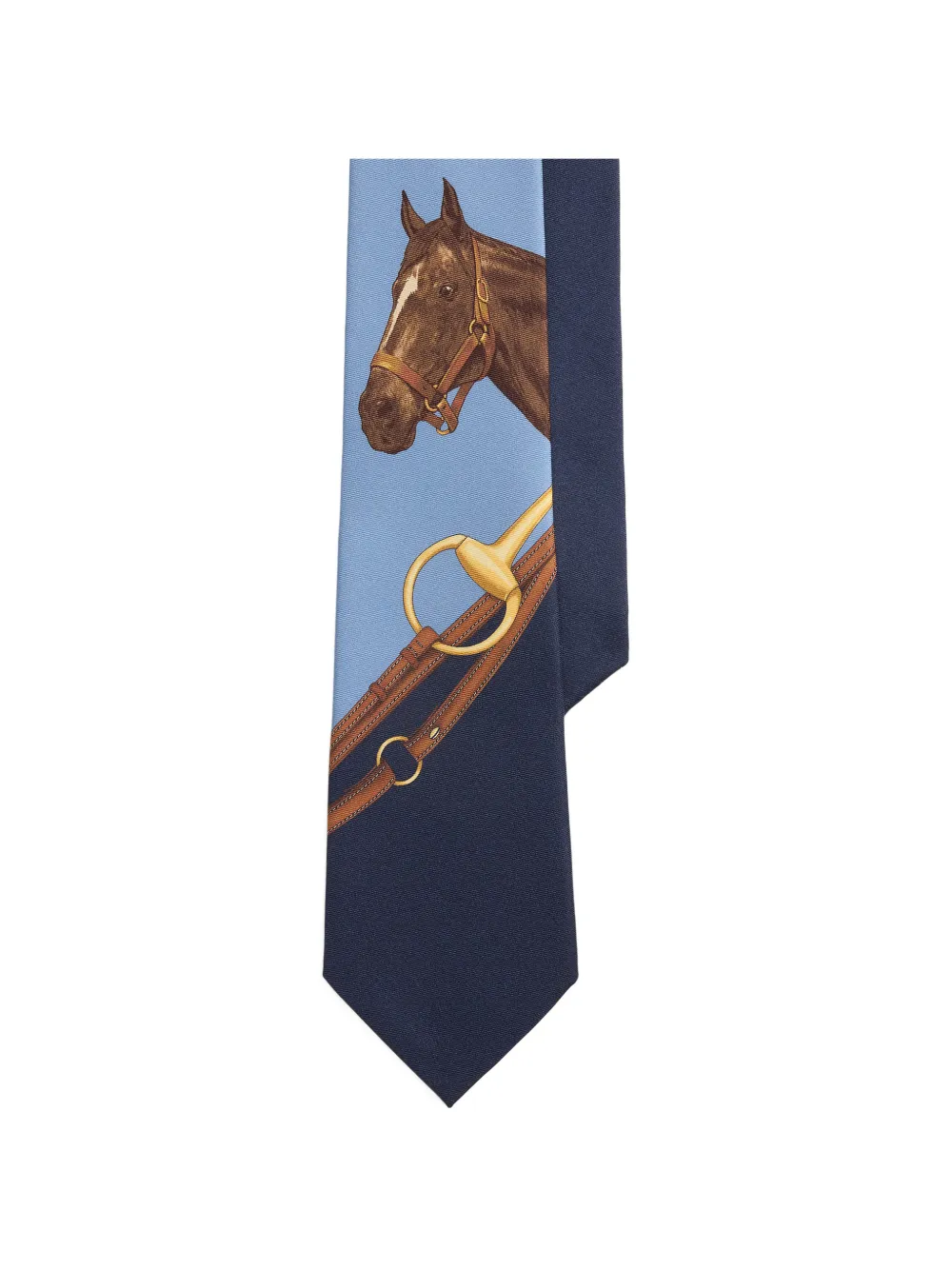 Polo Ralph Lauren equestrian-print silk tie - Blau