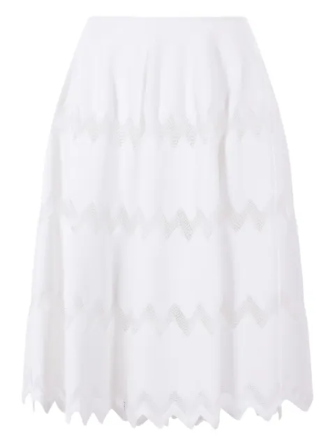 Alaïa falda midi con detalle en zigzag
