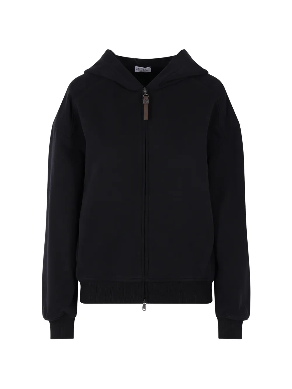 Brunello Cucinelli hooded zip-up sweater - Black