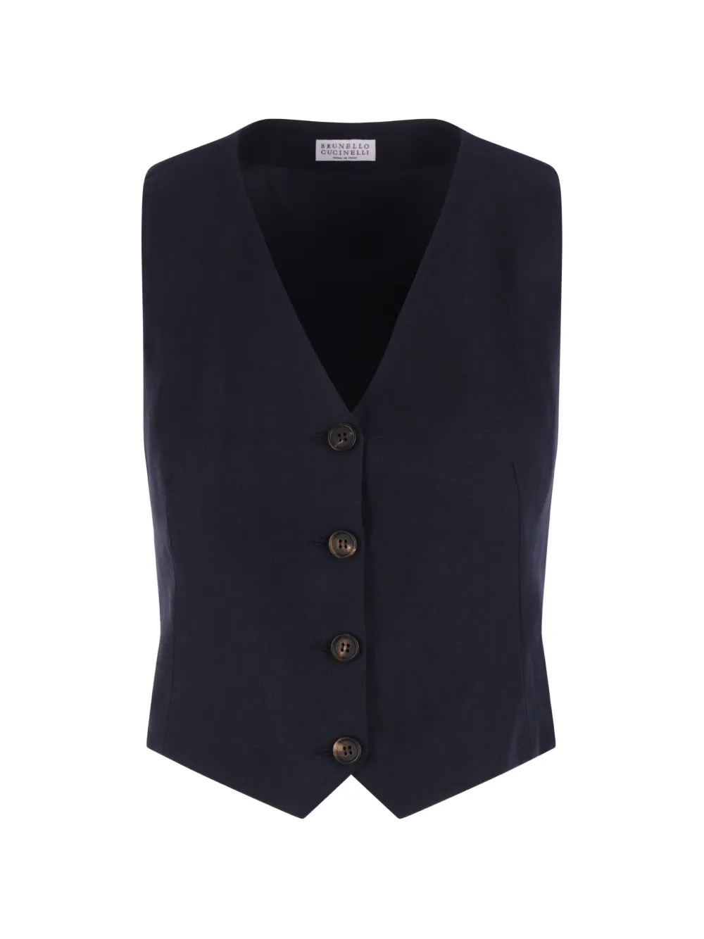 Brunello Cucinelli cut-out detail waistcoat - Blau