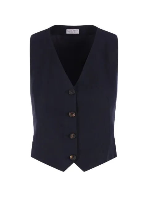 Brunello Cucinelli cut-out detail waistcoat
