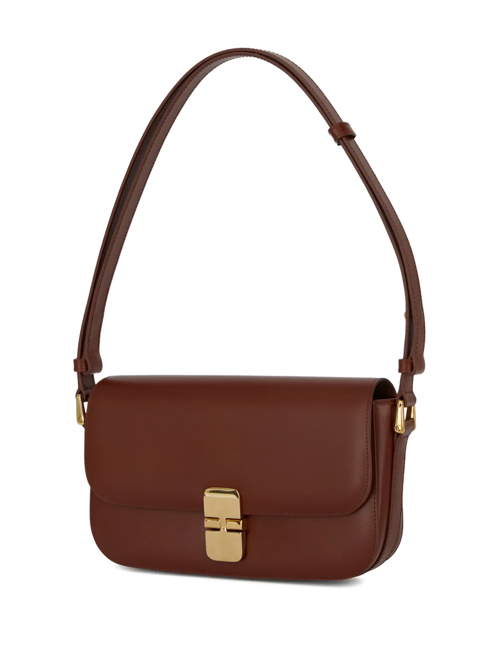 Apc Grace Flap Shoulder Bag In Brown