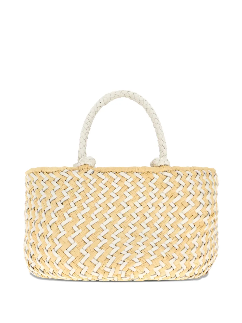 Prada leather-handle tote bag - Beige