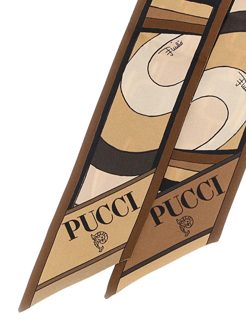 PUCCI printed logo-detailed scarf - Bruin