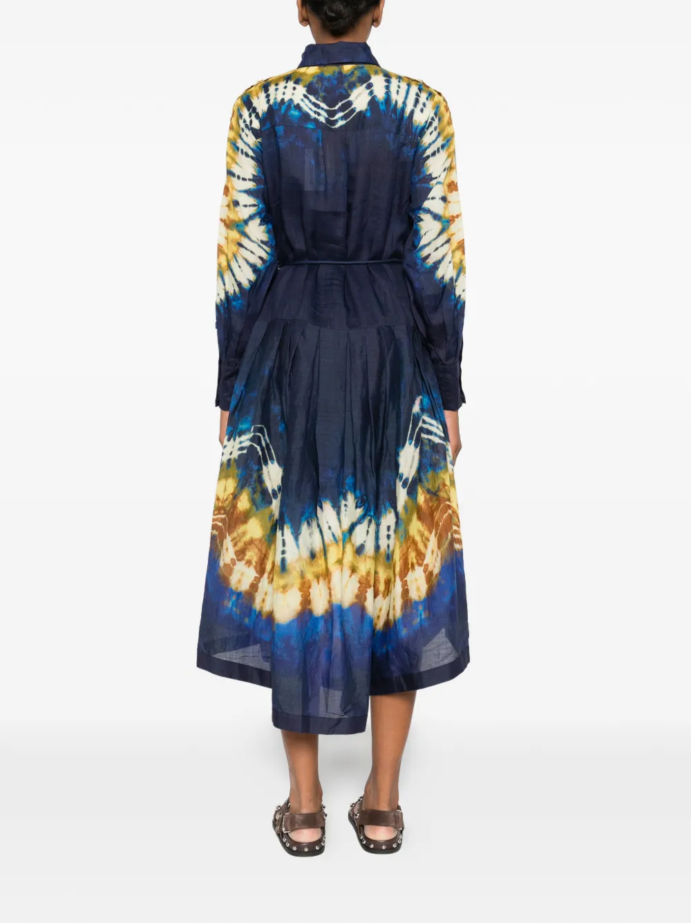 ALEMAIS tie-dye tie maxi dress - Blauw