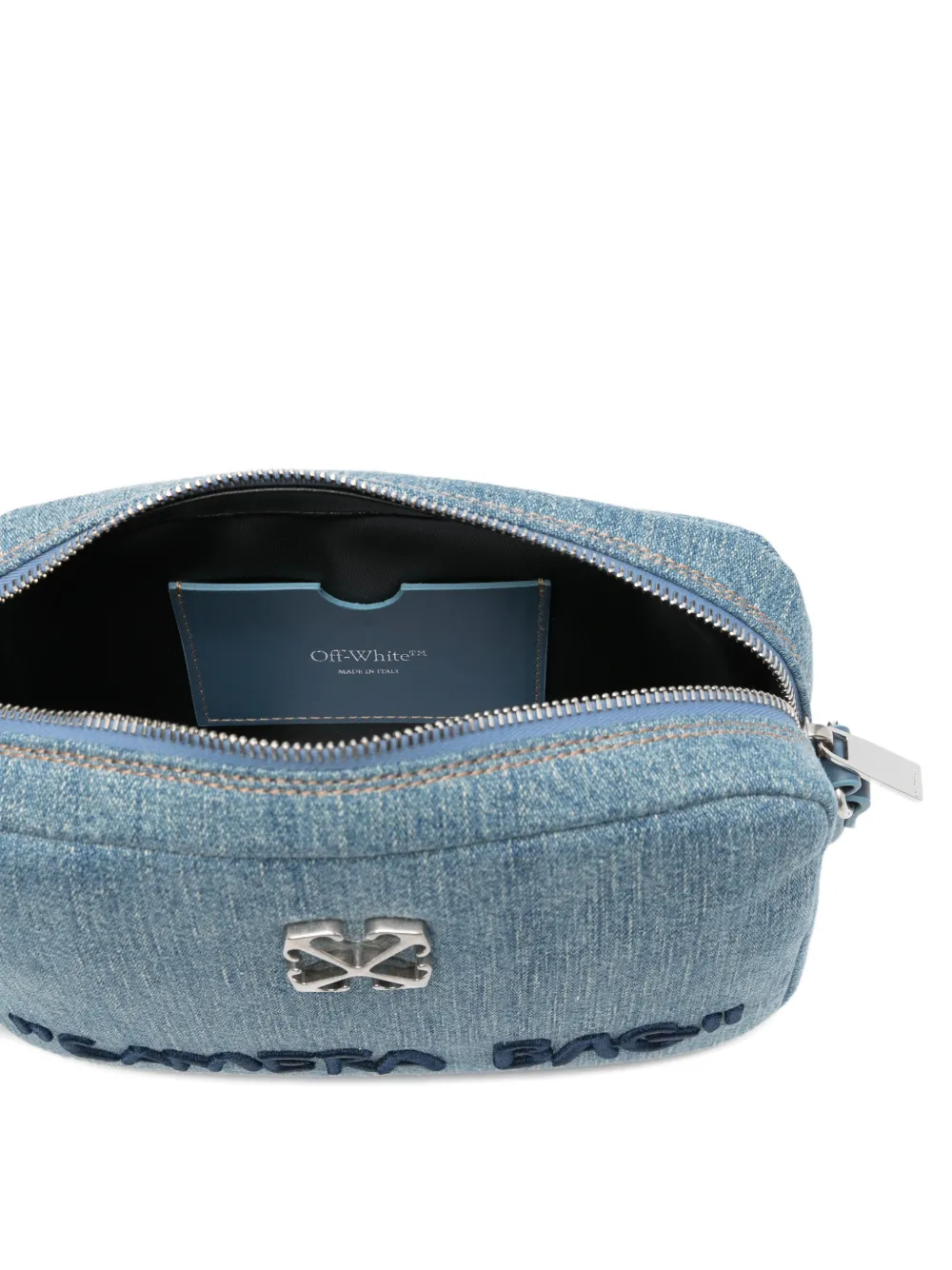 Off-white Jitney Camera Logo-plaque Cross Body Bag In Blue