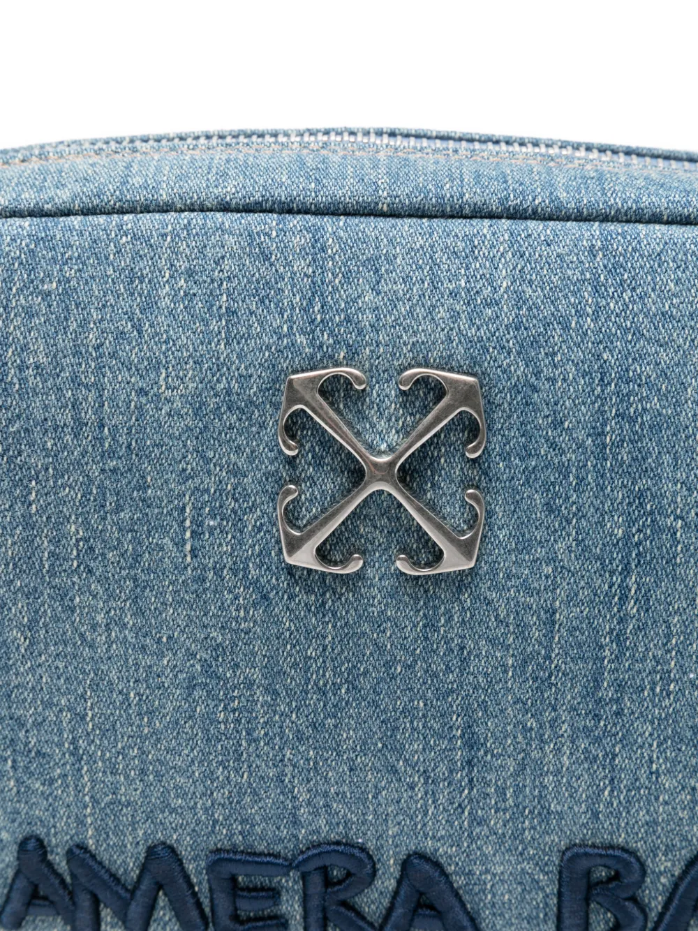 Off-white Jitney Camera Logo-plaque Cross Body Bag In Blue