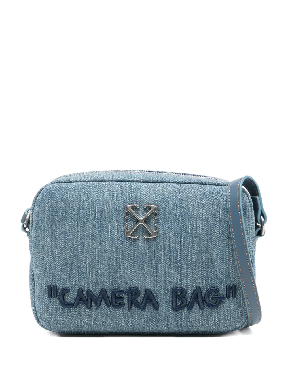 Off-white Jitney Camera Logo-plaque Cross Body Bag In Blue