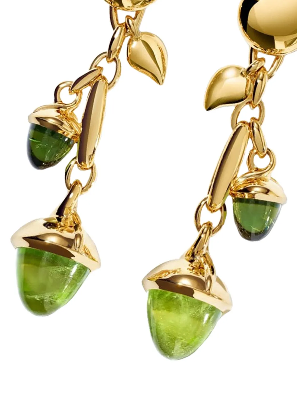 TAMARA COMOLLI 18K yellow gold Rainforest Mikado Acorn periodt and tourmaline earrings | Image 2