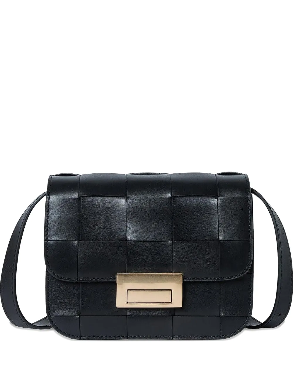 Loeffler Randall Woven-design Crossbody Bag In Black