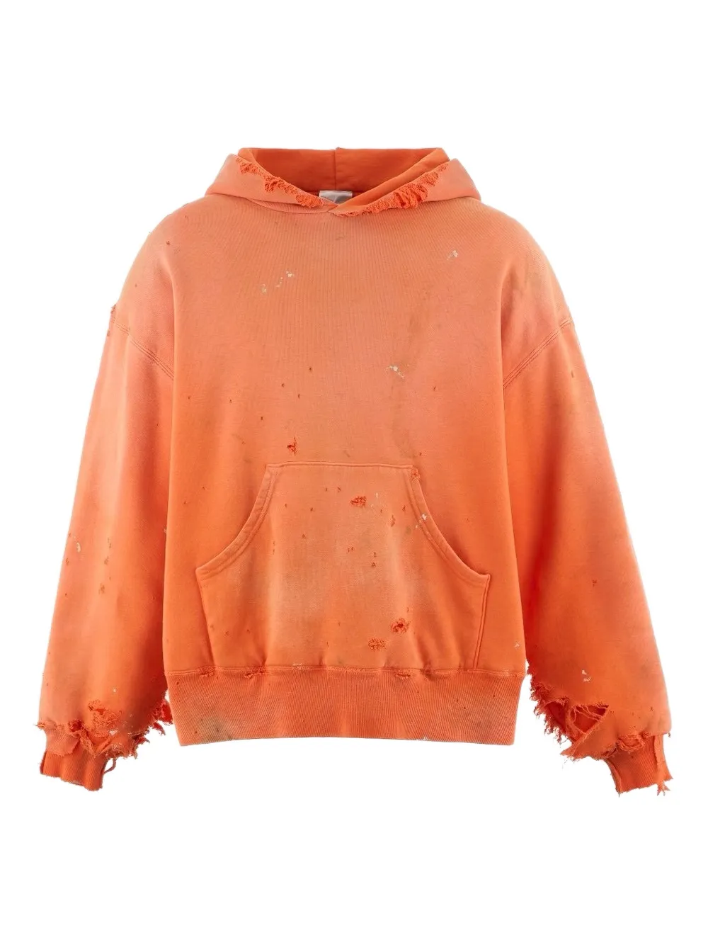 SAINT MXXXXXX distressed hoodie - Orange