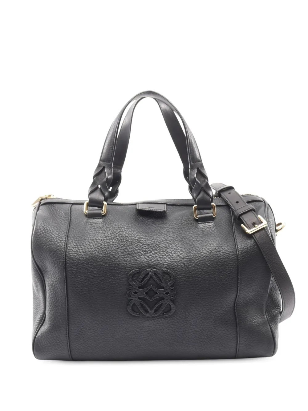 Loewe Pre-Owned 2010-2025 Leather Fusta 32 boston bag - ブラック