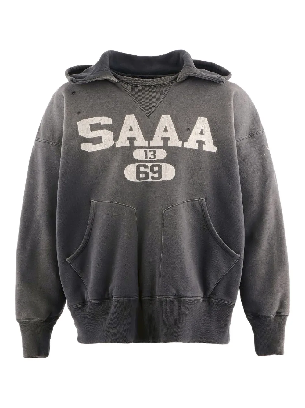 SAINT MXXXXXX logo-print hoodie - Grey