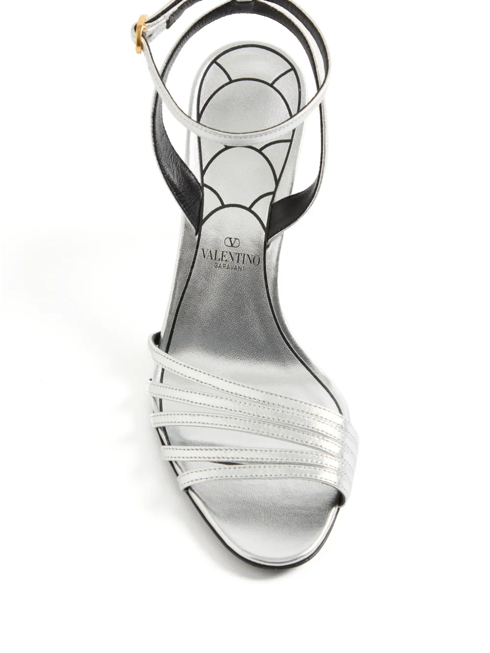 Valentino Garavani Ladycrush sandalen met kristallen applicatie Zilver