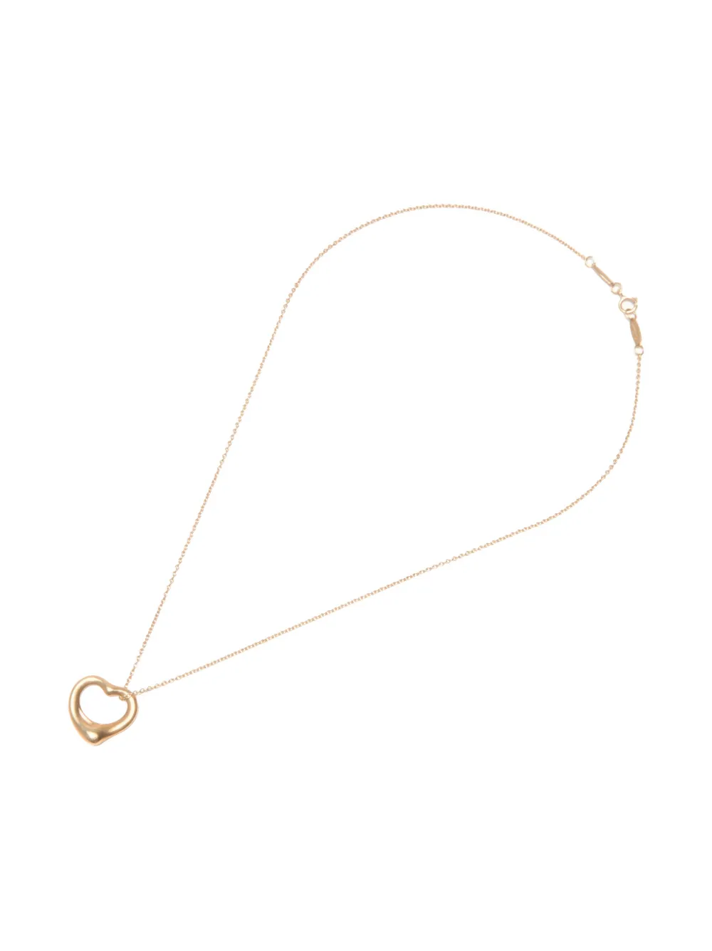 2000-2020s 18k Yellow Gold Open Heart Necklace