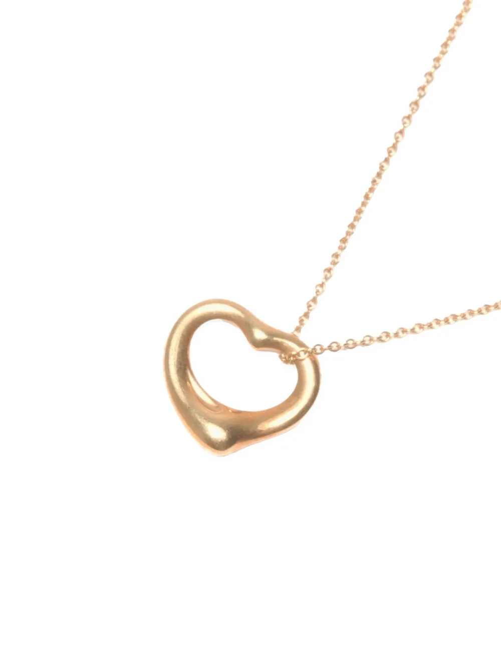 2000-2020s 18k Yellow Gold Open Heart Necklace