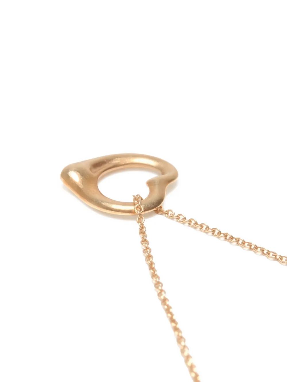 2000-2020s 18k Yellow Gold Open Heart Necklace