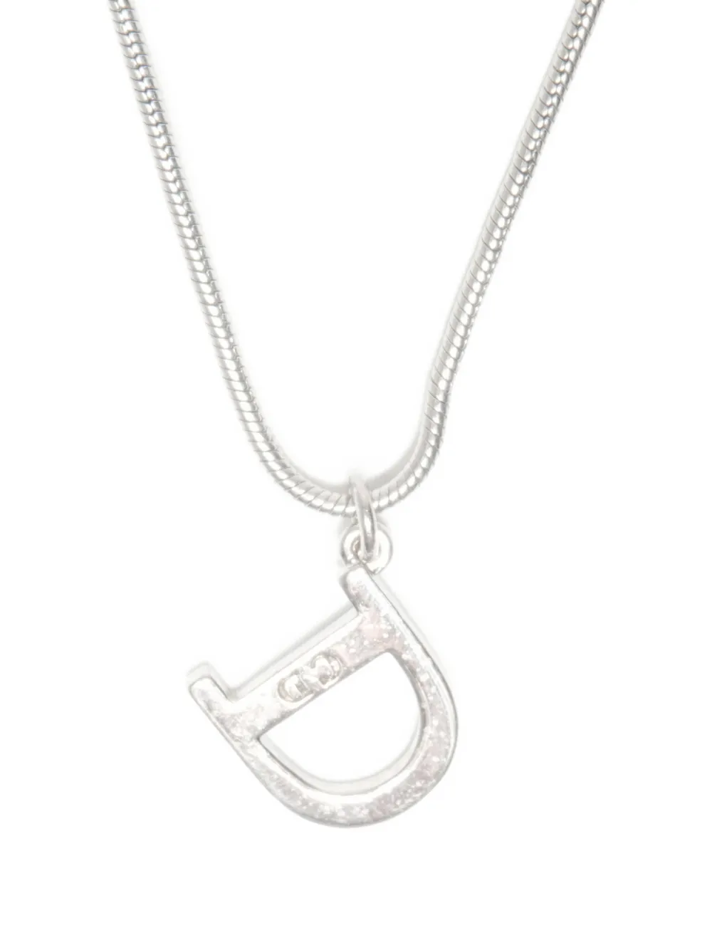 Christian Dior Pre-Owned 2000s logo necklace - シルバートーン Christian Dior Pre-Owned 2000s logo necklace - シルバートーン