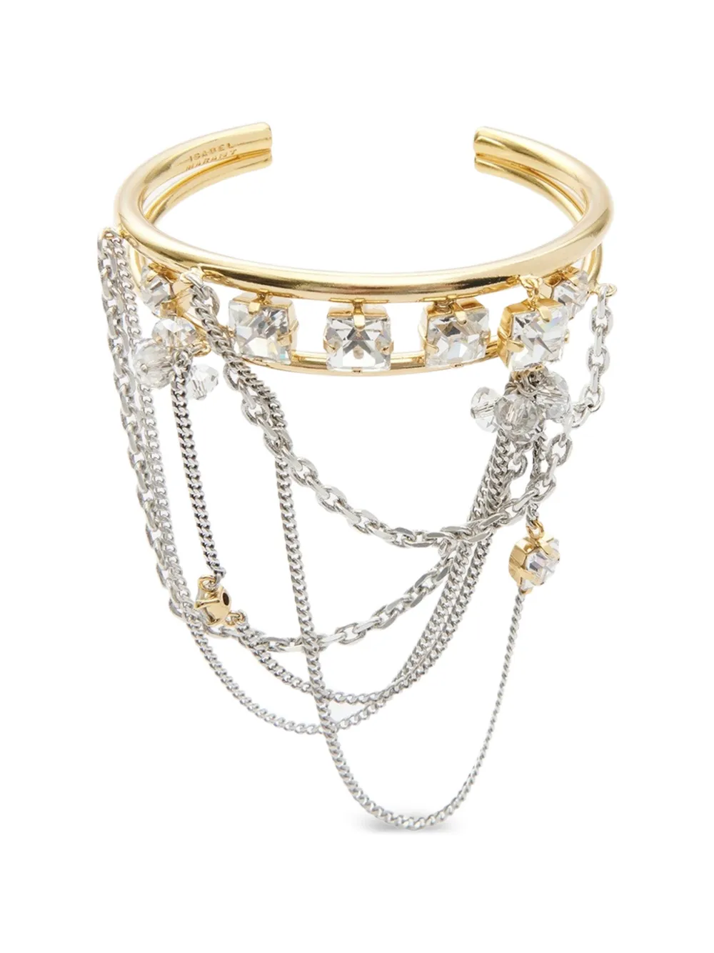 ISABEL MARANT Jodie glass-stones bracelet - Gold